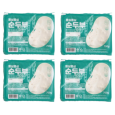 [정담두부집] HACCP 100%국산콩 수제두부 몽실몽실 순두부 700g, 4개