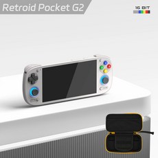 레트로이드 포켓 G2 휴대용 게임 콘솔 안드로이드 15 5.5인치 1080P AMOLED 화면 5000mAh 홀 이펙트 조이스틱 RP G2 게임 콘솔, [01] RPG2 Grey add bag