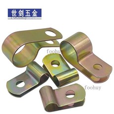 螺絲夾片 Q686 單管夾 電線卡子 浸塑油管卡箍 理線金屬夾子 鍍鋅F4 彈性阻燃絕緣, D30鍍鋅無浸塑（2只）, 1個