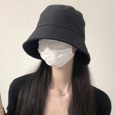 여성 빅사이즈 베이직 블랙 원컬러 벙거지 햇ryu3+8luD