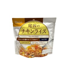 Onisi 尾西食品 乾燥飯 雞肉風味飯 即食方便美味 快速沖泡 戶外休閒良伴, 100g, 1包