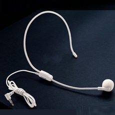 마이크 소품 모형 학교 스탠딩 엔틱 골동품 공연 유튜브, 화이트 귀마이크, 기본 색상