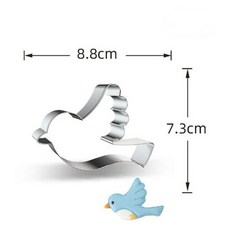 베이킹 파티세리 레포스테리아 비둘기 새 금형 금속 쿠키 커터 비스킷 퐁당 케이크 장식 주방 1 개