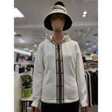 파사디골프 여성 P24WTJ181X 포근한 기모원단 플리스 후드 TJ 집업가디건 아이보리