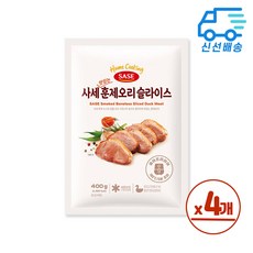 사세 맛있는 훈제오리 슬라이스 에어프라이어용, 4개, 400g