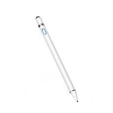 【TP-C102】雙頭兩用主動式電容觸控筆 (附筆套及充電線), 白, 1個