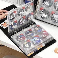 캔뱃지 보관 파일 수납 컬렉트북 포카 키링 케이스 홀더 A5 보충 58mm 6칸 2장, A5 보충 75mm 4칸 2장