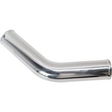 OD 2.5인치63mm 다리 길이 6인치152mm 45도 알루미늄 파이프 2.5인치 인터쿨러 범용 공기 흡입 엘보 튜브, OD: 4" (102mm), 1개