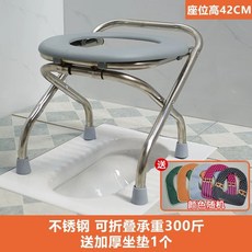 좌욕 의자 받침대 탄소강 가정용 변기용 거치대 화장실 X다리 재래, G. 디럭스 스틸 42cm, 1개