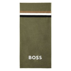 보스 로고 자수 비치 타월