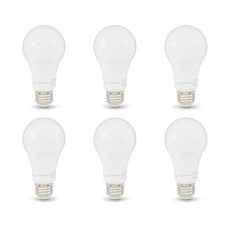 아마존 베이직 A19 LED 전구 100와트 등가 부드러운 흰색(2700K) 에너지 효율 15W 비디밍 10 000시간 수명 6카운트(1팩), 아마존 베이직 A19 LED 전구 100와트 등가, 부