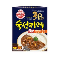 오뚜기 3분 3일숙성카레 약간매운맛, 200g, 4개