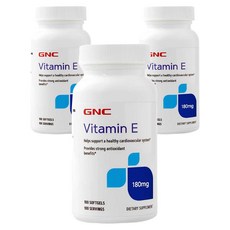 GNC 비타민 E 180mg 소프트젤, 100정, 3개