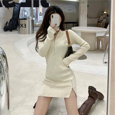 슬림 서스펜더 원피스 앞단추 스냅 바스트 미니 민소매, 화이트392