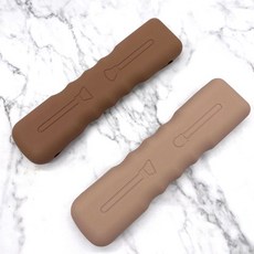 메이크업 휴대용 여행용 실리콘 파우치 메이크업붓 섀도우붓, 다크브라운 실리콘 브러쉬백