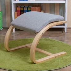 원목 다리받침대 나무 발쇼파 다리올리기 보조의자 풋스툴, 블루