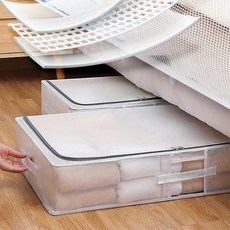 80x47 침대밑 옷보관 투명 수납 정리함 베딩 이블정리함 수납박스, 언더베드 대, 1개
