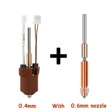 Creality K1/K1C/K1 Max 핫 엔드 키트 용 빠른 스왑 세라믹 가열 블록 K1 3d 프린터 고 유량 인쇄 부품, 02 Hotend brown N0.6, 07 Hotend brown N0.6