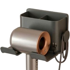 리카렌 무타공 드라이기 거치대 욕실 화장실 선반, 1개, 그레이