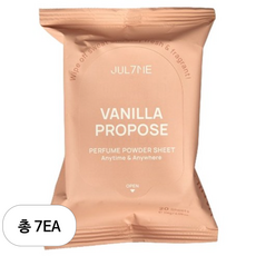 줄라이미 퍼퓸 파우더 시트 바닐라프로포즈 20매입, 161g, 7개