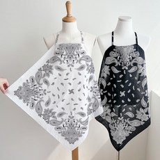 2매 목걸이 손수건 앞치마 나혼산 범준 여성 남성 등산 페이즐리 반다나 100% 국산