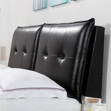 床頭靠墊新款無床頭闆軟包貼墻自粘臥室海綿床靠背免洗現代簡約床頭軟包 沙發靠枕 防撞靠枕 床上靠枕 擡腳枕, 珠光白（西皮）,190*60*10cm【有無床頭備註】