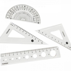 제도용 자 학생용 삼각자 플라스틱 각도기 자 용품 플라스틱제 디자인용 드로잉자 학생용제 투명자 필기구