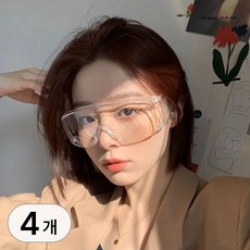 투데이리빙 4P 세트 워터밤 고글 물총 성인 물놀이 투명 보호 안경 흠뻑쇼 페스티벌 물놀이 실험실 전용 플라스틱 페이스 워터 쉴드, 4개, W29001A(투명