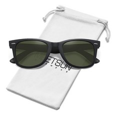 MEETSUN 편광 선글라스 여성용 남성용 클래식 레트로 스퀘어 프레임 드라이빙 트렌디 선글라스 자외선 차단 A1 거북이 프레임 / 그레이 렌즈 표준