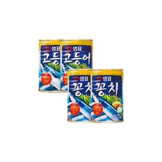 샘표 수산 통조림 2종 (꽁치 2개 + 고등어 2개)