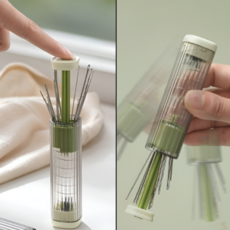 헤이데야 휴대용 자석 바늘보관함 바늘통 보관이 쉬운 가정용 바늘세트, 1개