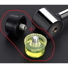 鋼管柄#40安裝錘拔輪器橡膠錘可拆卸 修車安全 多功能敲擊工具, 1個, 安裝錘頭25MM(1套)