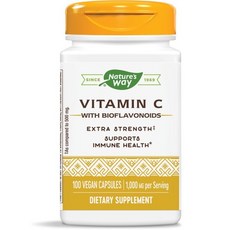 Nature's Way 然萃維 維他命C-1000黃酮萃取維他命C素食膠囊, 1瓶, 100顆