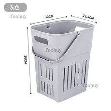 台灣出貨髒衣籃 髒衣服收納筐 手提式髒衣簍 洗澡籃子 浴室衛生間洗衣簍 衣物收納神器, 灰色-窄高款1個裝
