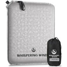 속삭이는 바람 풍선 시트 쿠션 - 비행기 여행 경기장 야외 캠핑 자동차 등을 위한 편안한 블로우업 폼 패드