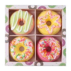 WHDZ 목욕 폭탄 입욕제 공 4 개 선물 세트 도넛 용 귀여운 향기 커플 생일 발렌타인 데이 크리스마스 새해, 하나의 옵션, 하나의 옵션