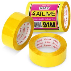 아뜰라임 다양한 박스 포장 색상 컬러 테이프 4.5cm, 옐로우, 2개