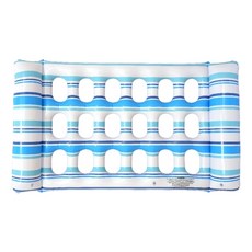 수영용 물 소파 인플레이터블 해먹 워터 매트 풀 파티 액세서리 위에 뜨는, striped blue