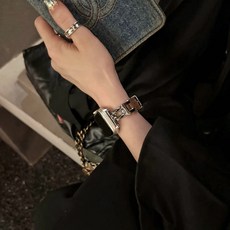 올해브 패션 가죽 애플워치 스트랩 밴드, 1개, 브라운