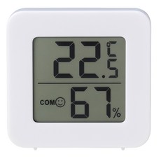 迷你溫濕度計 電子溫濕度計 迷你溫度計 濕度 溫度 溫度計 溫濕度計 數字溫濕度計 迷你濕度計 濕度計, 白色, 1個