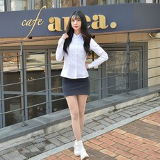 WL 교복몰 (빅사이즈) 여성 교복 셔츠 각카라 밝은 블루