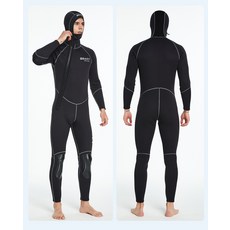 鯊巴特 7mm 潛水服 男女加厚加絨保暖連體沖浪服 深潛漁獵服 連帽新款