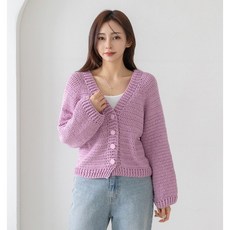 코바늘 클로젯 탑다운 가디건 패키지, XL~2XL, 초콜렛 브라운, 1개