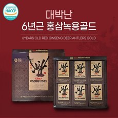 [대한홍삼] 대박난 6년근홍삼녹용골드 70ml x 30포 캐리어타입 최신제품, 1박스, 2.1L