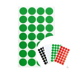 원형스티커 지름19mm 다꾸스티커, 적색