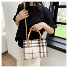 수지네작업실 체크토트백 가죽가방DIY 국내 배송 만들기 직접 만드는 공예 만들기 패키지, 1개, 체크토트백 아이보리옐로우