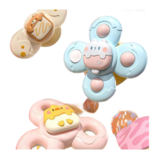 嬰兒吸盤轉轉樂 益智安撫玩具, 加厚升級版 甜心 吸盤轉轉樂3件套, 1個