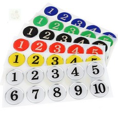 오몽숲 에폭시 번호판 숫자번호스티커, 파랑 31~40