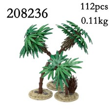 식물과 나무 컬렉션 대체 조립식 풍경 전시 수집 녹색 자연 모델, 1. 112pcs, A. PDF Guide by Email