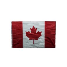 캐나다 국기 Canada flag 90x150cm 폴리에스터 90g 금속 고리 이중 스티치 마감, 1개, RED+WHITE